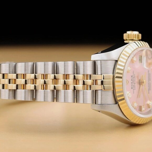 Sale! Rolex Ladies Diamond Pink Dial Datejust Watch With BOX - Picture 6 of 7